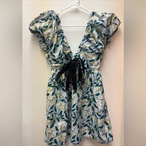 Aqua by Aqua Bendita Horizonte Celeste Mini Dress 100% Cotton size XS NWOT